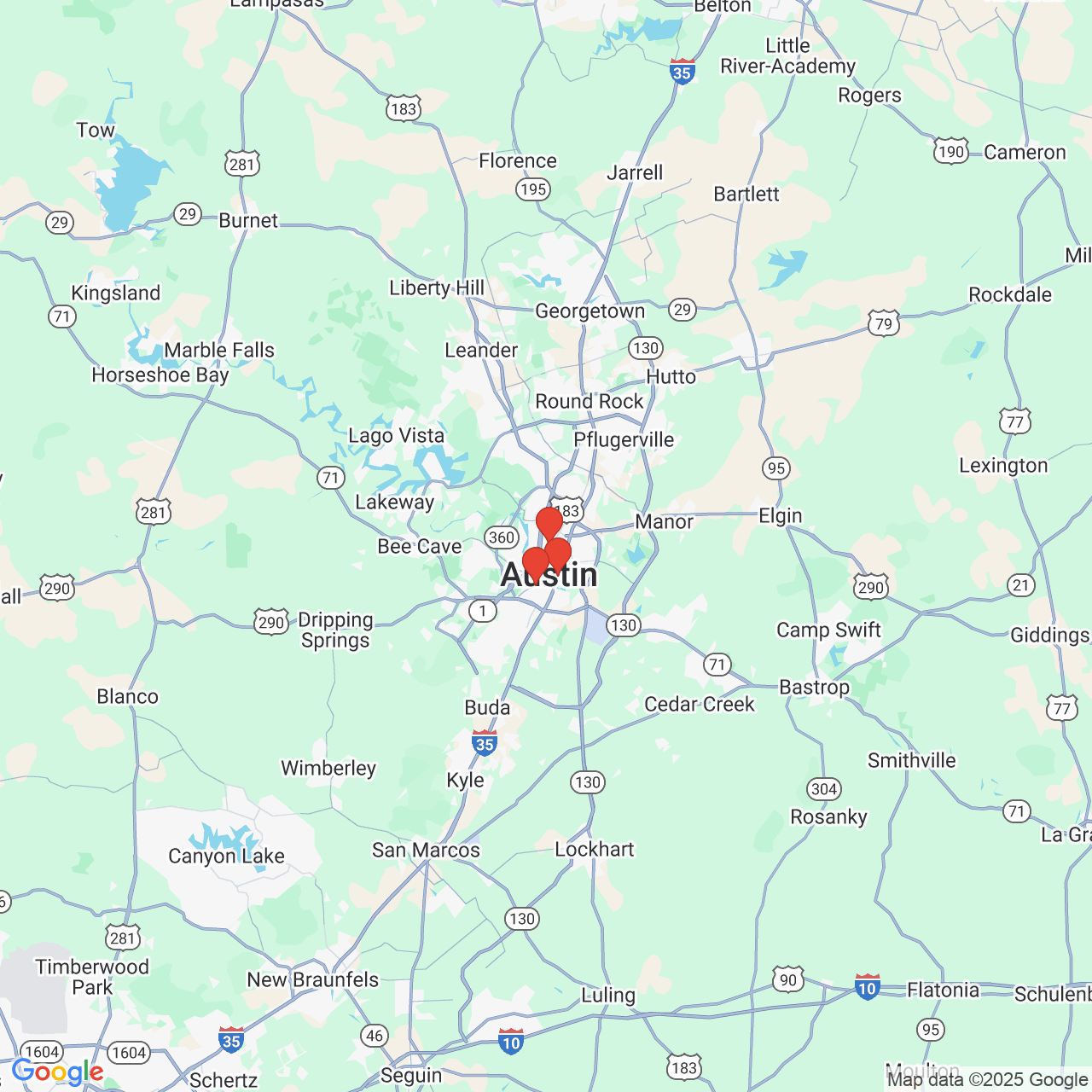 Google map image of our locations